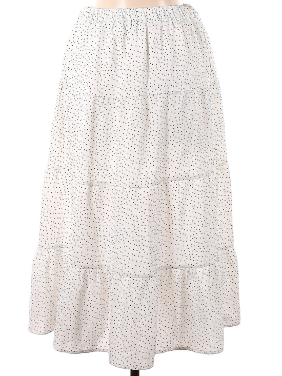 Petal & Pup Dresses & Skirts - Petal and Pup Tiered Polka Dot Maxi Skirt - White with Navy Dots